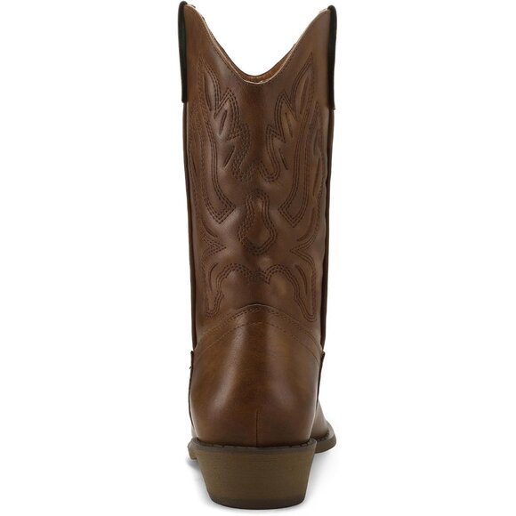 mysoft Women's Solid Brown Women's  Western Cowboy Boots Mid Calf Pointed Toe - Picture 5 of 6